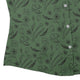 Bones and Flowers Green Curvy Button Up Shirt Geek Nerd 0925 All Adult Button Up Shirts Botany Print