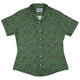 Bones and Flowers Green Curvy Button Up Shirt Geek Nerd 0925 All Adult Button Up Shirts Botany Print