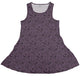 Bones and Flowers Purple Dress Geek Nerd 0925 Botany Print Design by Heather Davenport