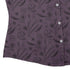 Bones and Flowers Purple Curvy Button Up Shirt Geek Nerd 0925 All Adult Button Up Shirts Botany Print
