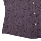 Bones and Flowers Purple Curvy Button Up Shirt Geek Nerd 0925 All Adult Button Up Shirts Botany Print