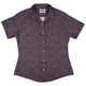 Bones and Flowers Purple Curvy Button Up Shirt Geek Nerd 0925 All Adult Button Up Shirts Botany Print