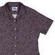 Bones and Flowers Purple Curvy Button Up Shirt Geek Nerd 0925 All Adult Button Up Shirts Botany Print