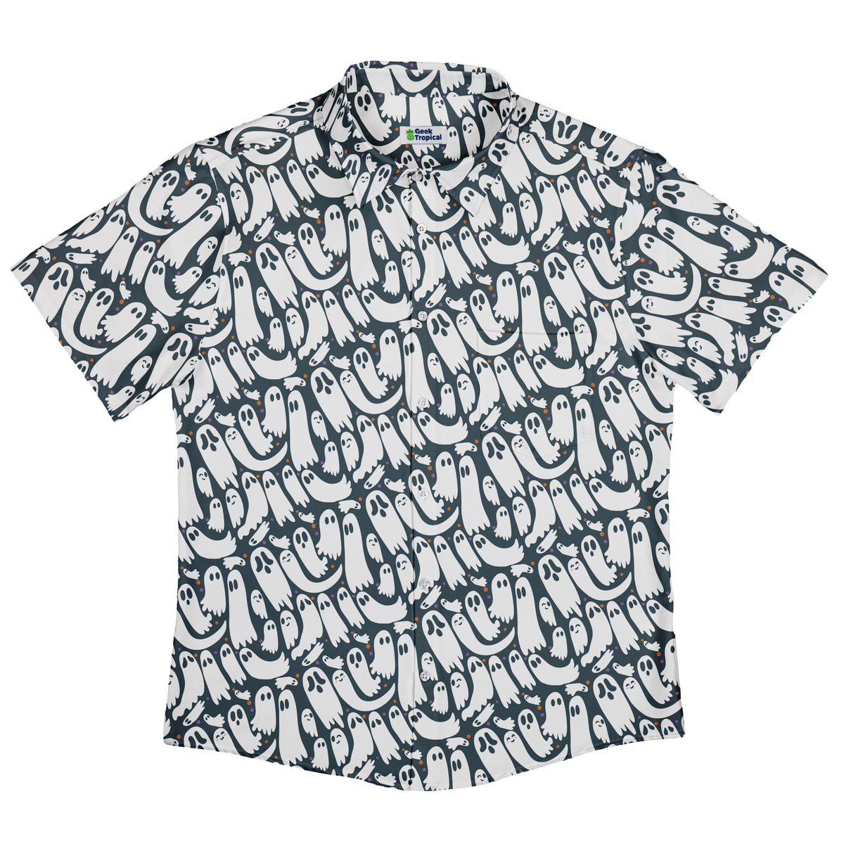 Boo Crew Button Up Shirt Flat Front