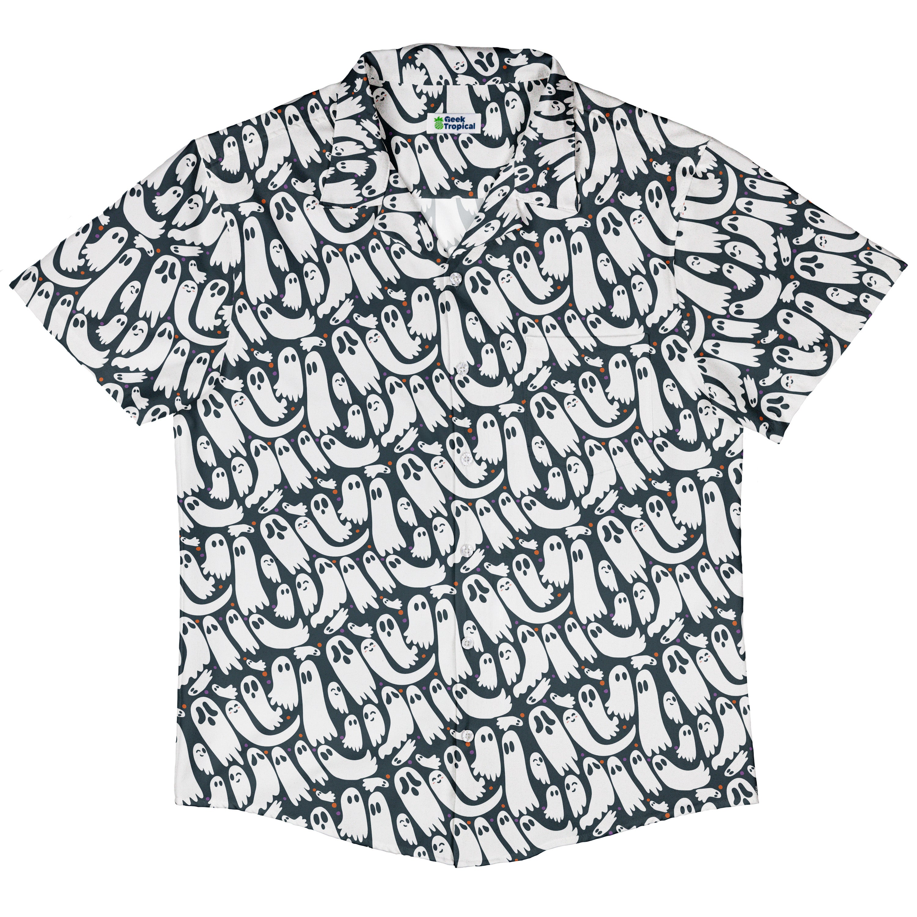 Boo Crew Button Up Shirt Hawaiian Front