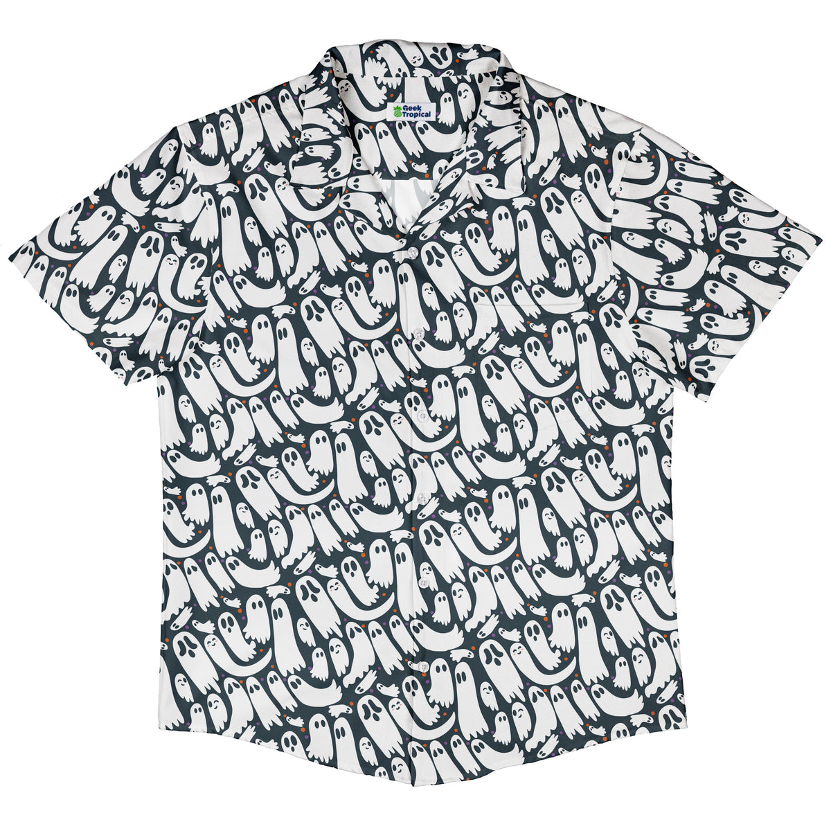 Boo Crew Button Up Shirt Hawaiian Front
