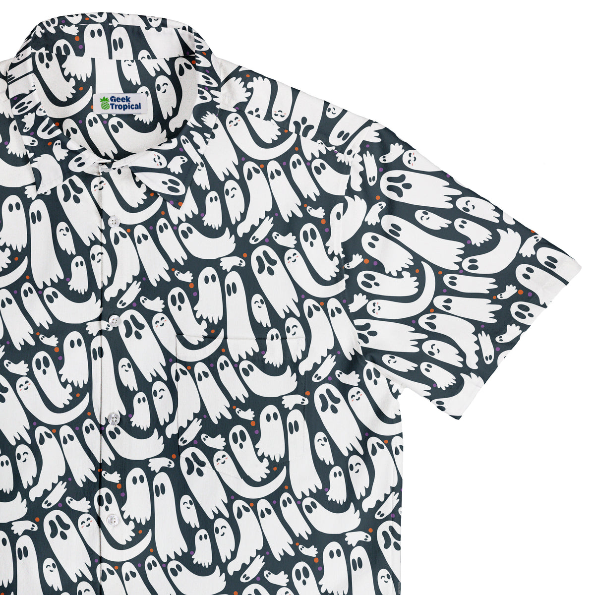 Boo Crew Button Up Shirt Top Corner