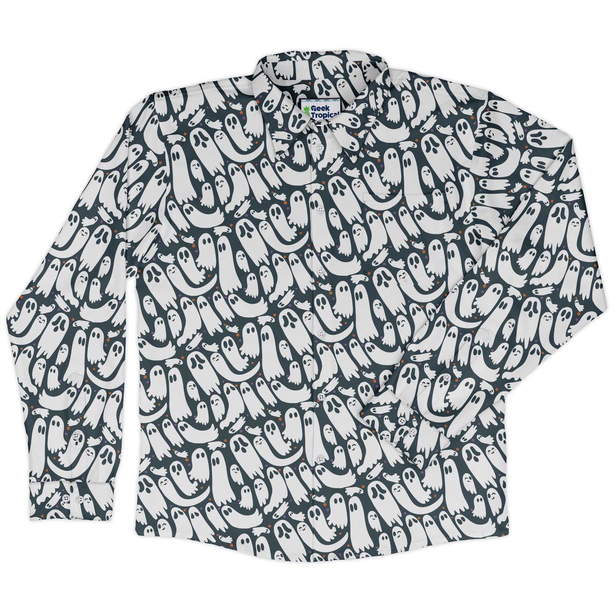 Boo Crew Long Sleeve Button Up Shirt front