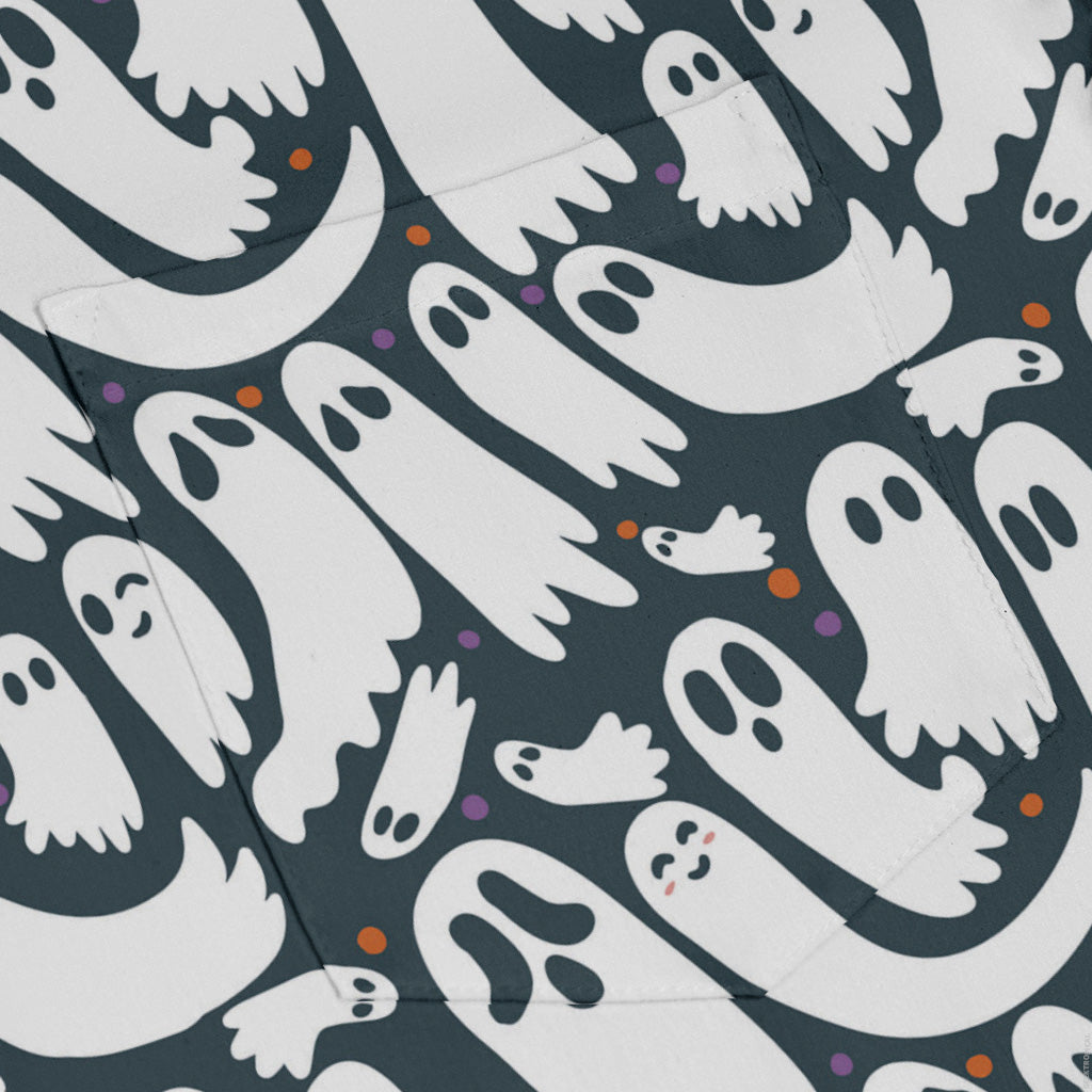 Boo Crew Long Sleeve Button Up Shirt pocket