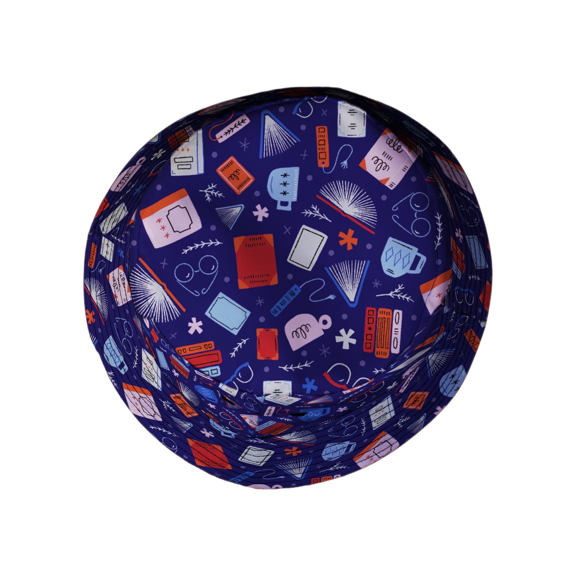Book Nerd Bucket Hat Geek Nerd book prints Design by Zirkus Design lx - B