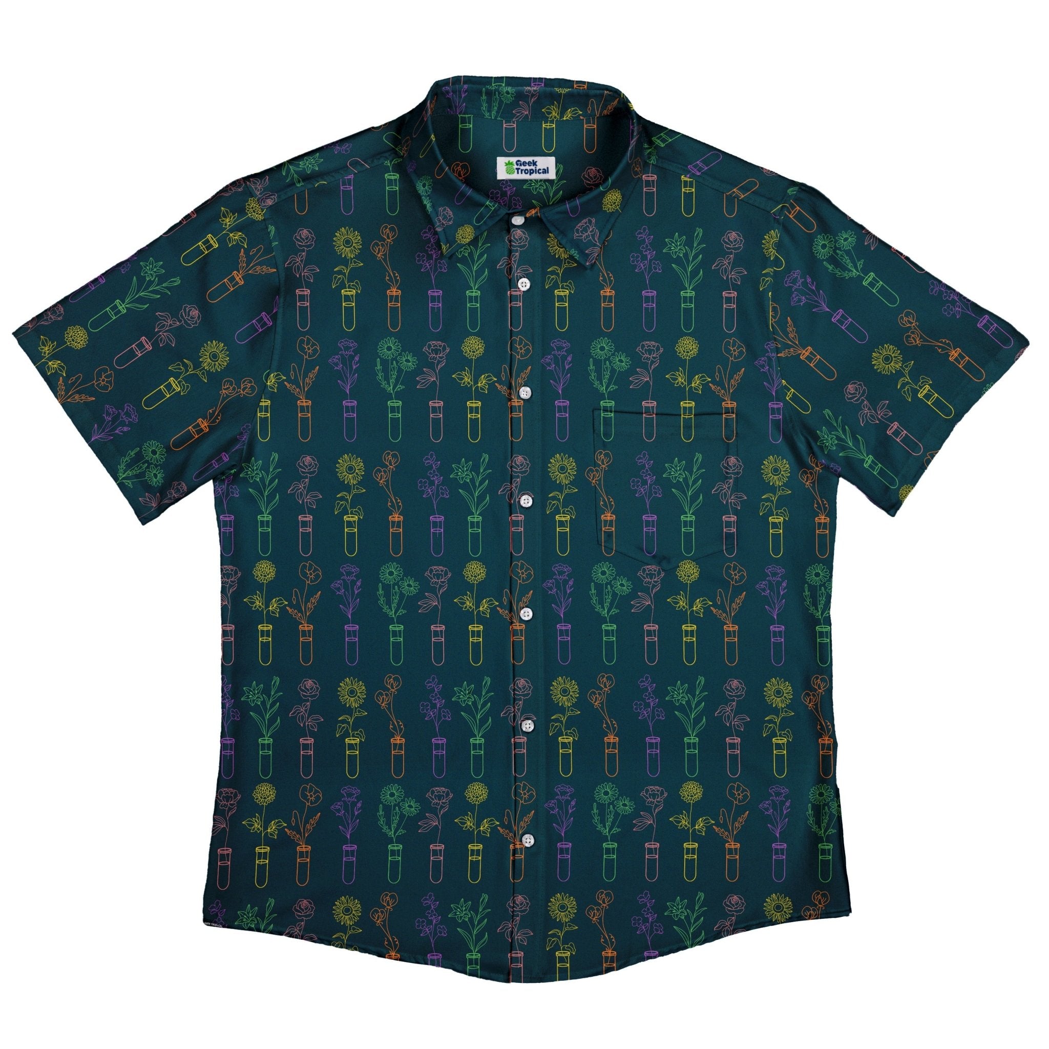 Botany Lovers Button Up Shirt - adult sizing - Botany Print - Simple Patterns