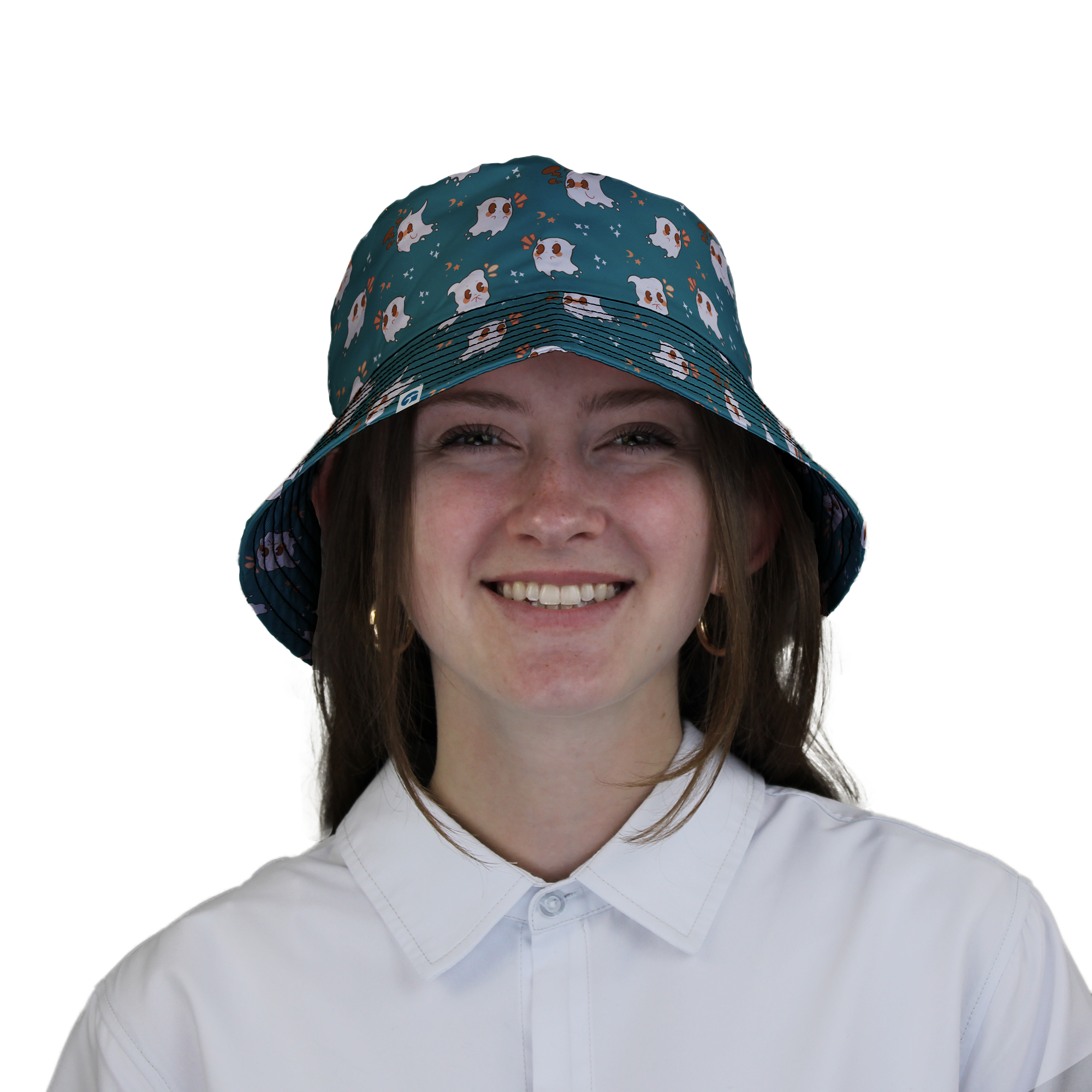 Anxious Ghost Green Bucket Hat