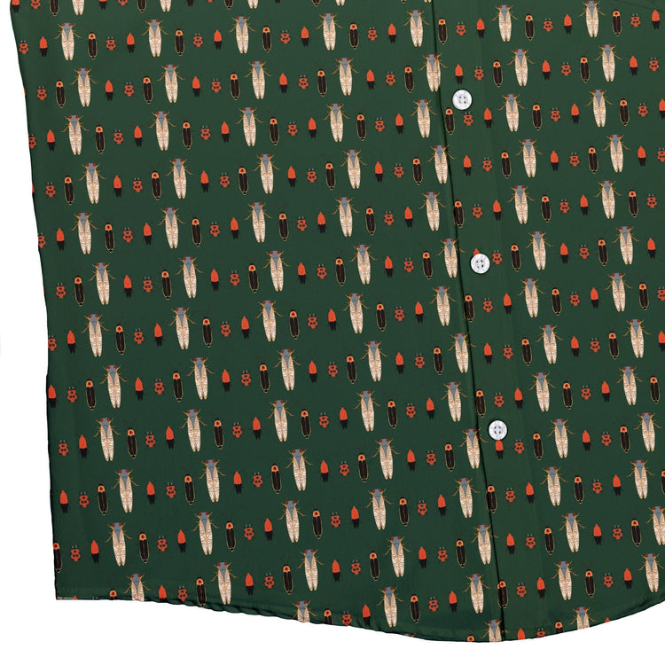 Bug March Button Up Shirt Geek Nerd 0925 adult sizing All Adult Button Up Shirts