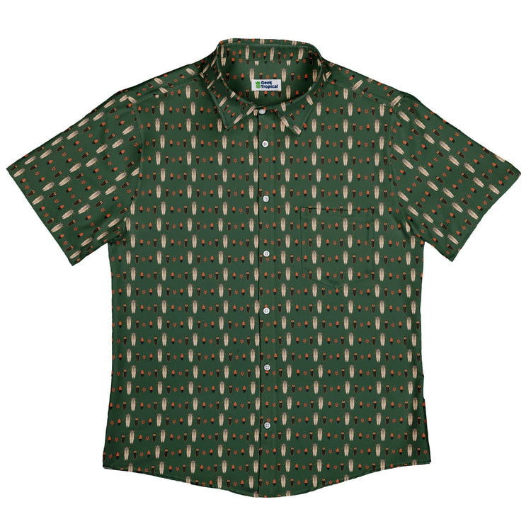 Bug March Button Up Shirt Geek Nerd 0925 adult sizing All Adult Button Up Shirts