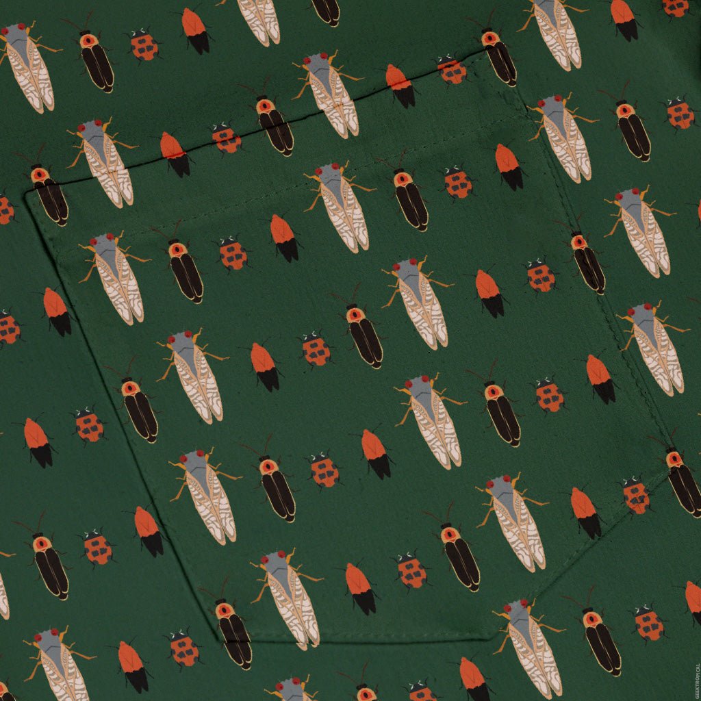 Bug March Button Up Shirt Geek Nerd 0925 adult sizing All Adult Button Up Shirts