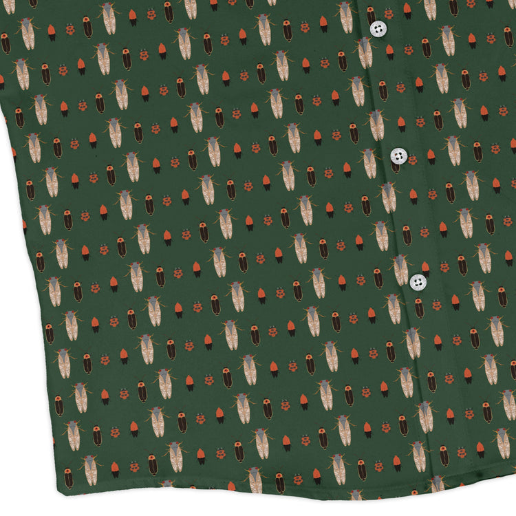 Bug March Long Sleeve Button Up Shirt Geek Nerd 0925 adult sizing All Adult Button Up Shirts