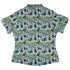 Butterfly Cycle Curvy Button Up Shirt Geek Nerd botany print Design by Julie Kitzes q225