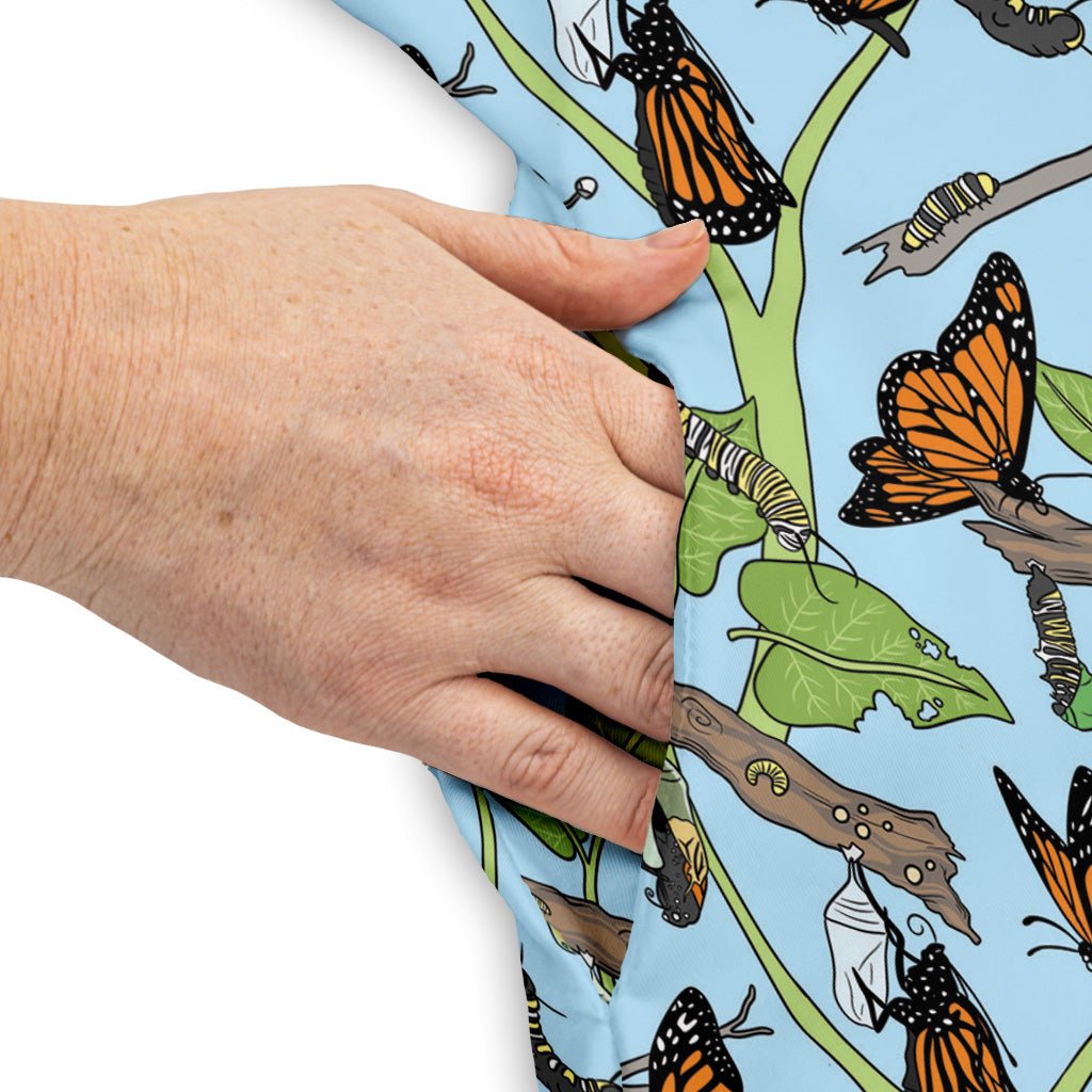 Butterfly Cycle Dress Geek Nerd botany print Design by Julie Kitzes lx - C