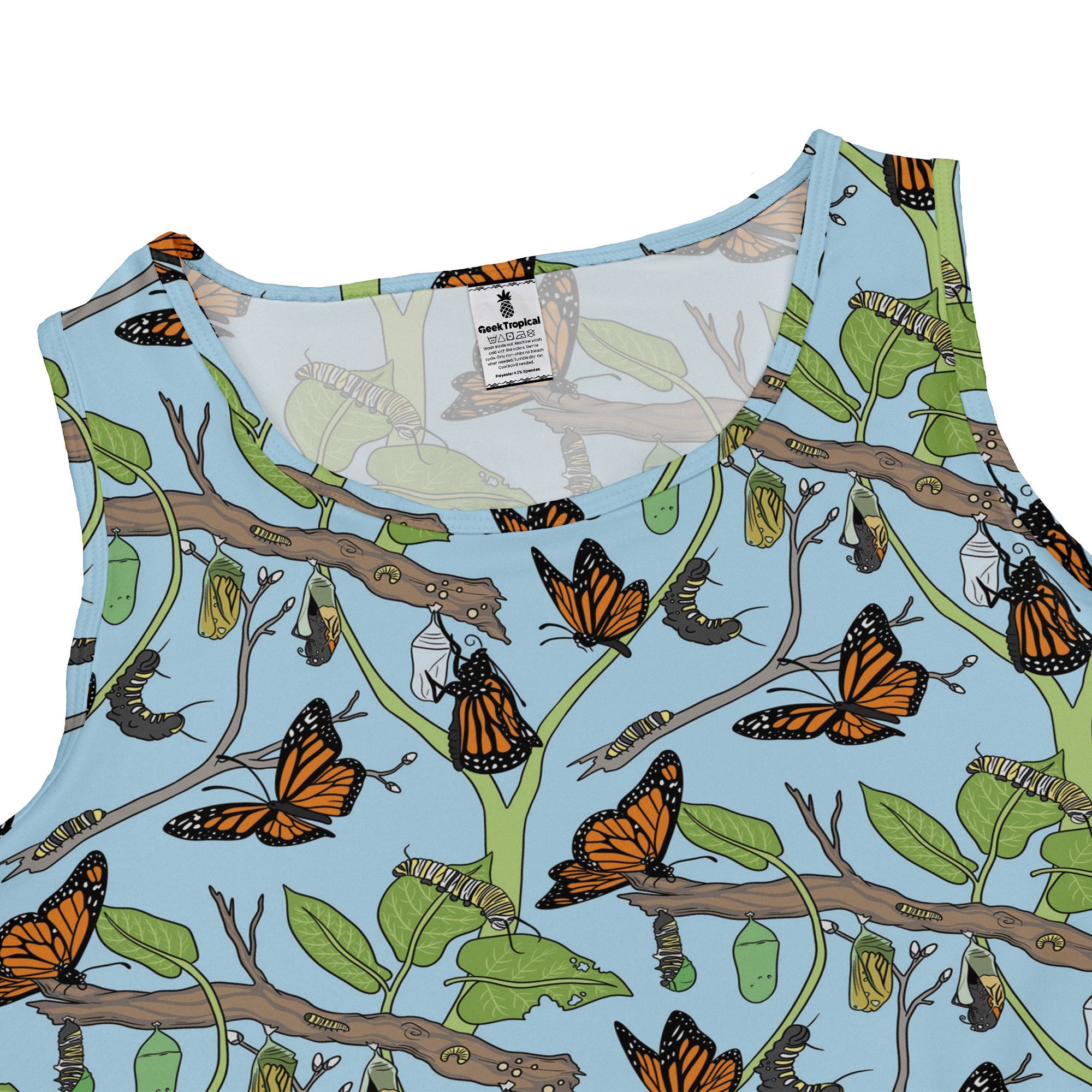 Butterfly Cycle Dress Geek Nerd botany print Design by Julie Kitzes lx - C
