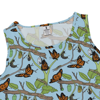Butterfly Cycle Dress Geek Nerd botany print Design by Julie Kitzes lx - C