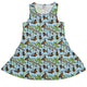 Butterfly Cycle Dress Geek Nerd botany print Design by Julie Kitzes lx - C