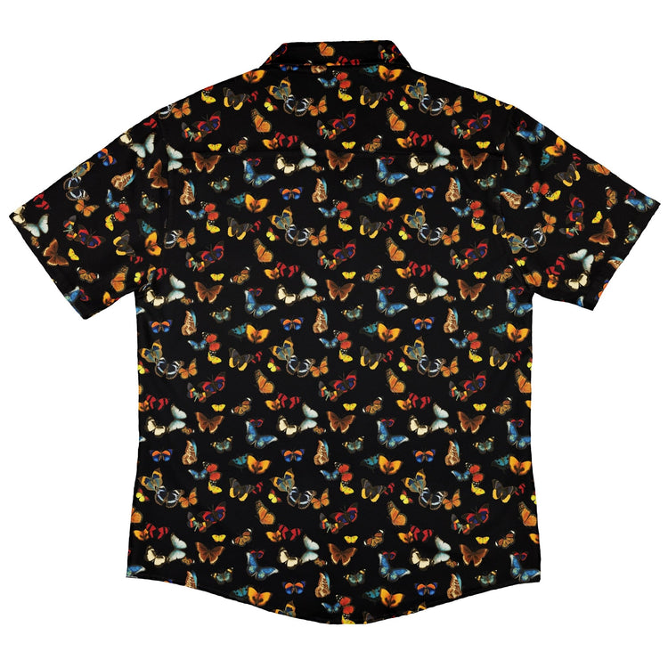 Butterfly Spring Button Up Shirt Geek Nerd 0925 adult sizing All Adult Button Up Shirts