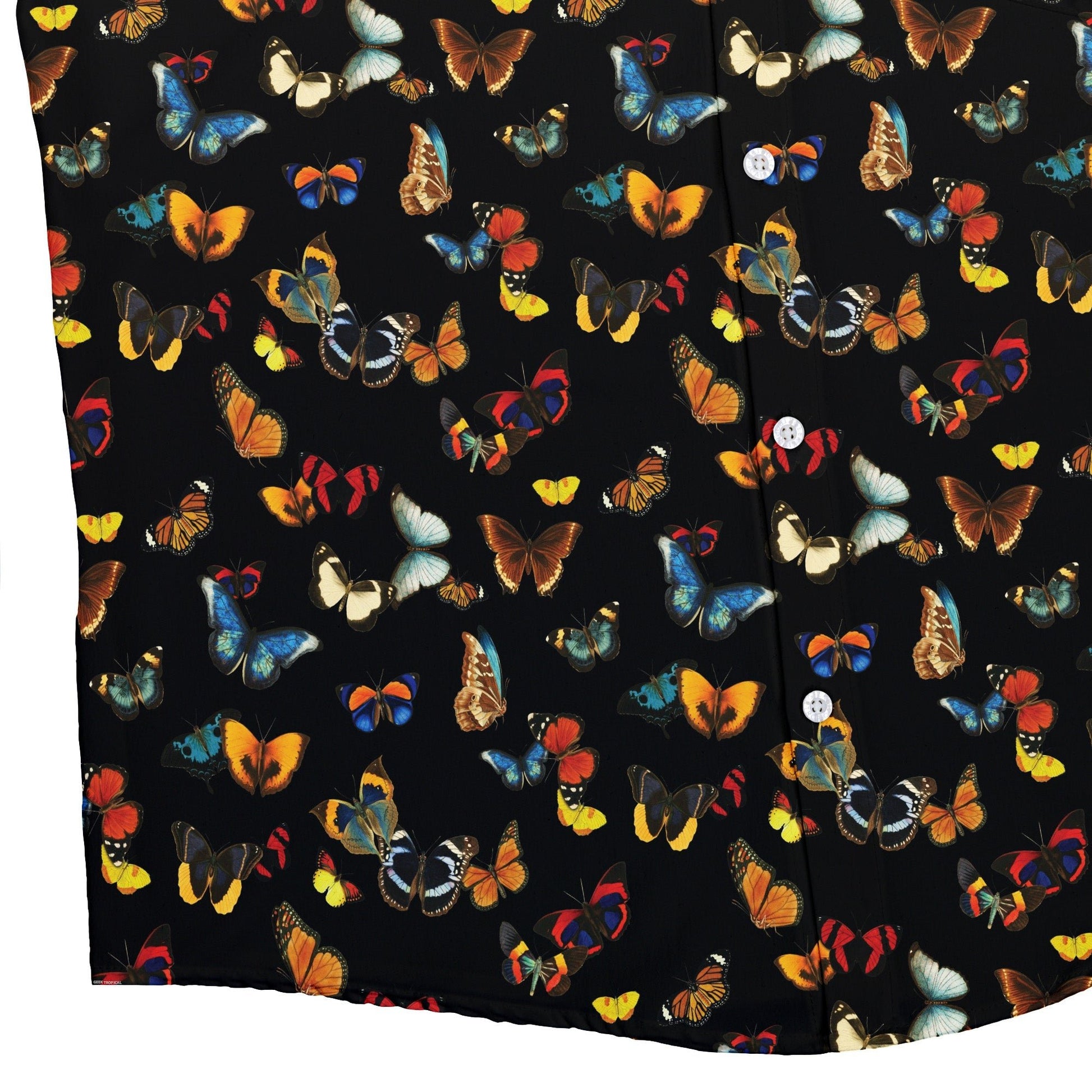 Butterfly Spring Button Up Shirt Geek Nerd 0925 adult sizing All Adult Button Up Shirts