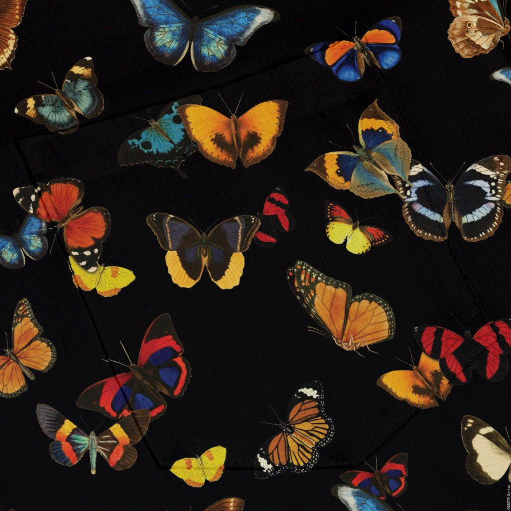 Butterfly Spring Button Up Shirt Geek Nerd 0925 adult sizing All Adult Button Up Shirts