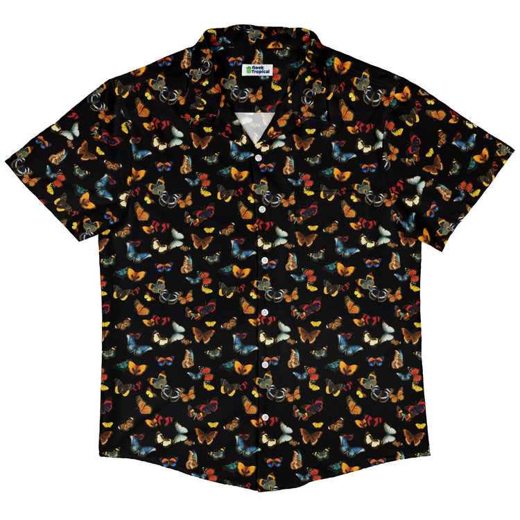 Butterfly Spring Button Up Shirt Geek Nerd 0925 adult sizing All Adult Button Up Shirts