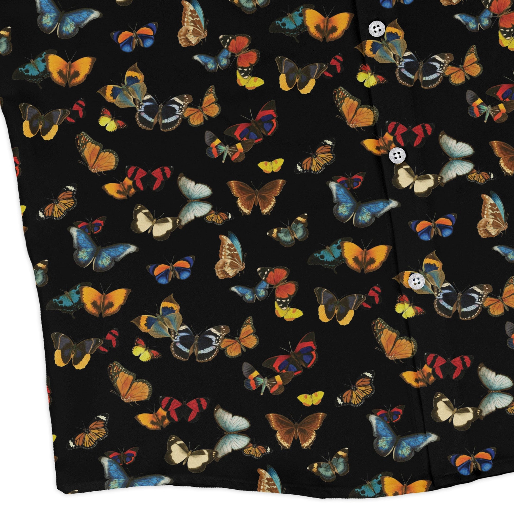 Butterfly Spring Long Sleeve Button Up Shirt Geek Nerd 0925 adult sizing All Adult Button Up Shirts