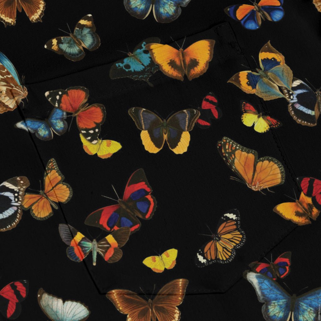 Butterfly Spring Long Sleeve Button Up Shirt Geek Nerd 0925 adult sizing All Adult Button Up Shirts