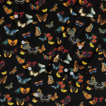 Butterfly Spring Long Sleeve Button Up Shirt Geek Nerd 0925 adult sizing All Adult Button Up Shirts