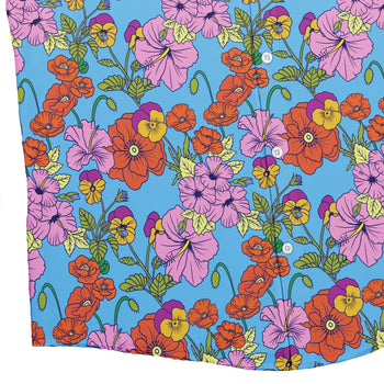 California Flowers Button Up Shirt Geek Nerd adult sizing botany print Design by Julie Kitzes