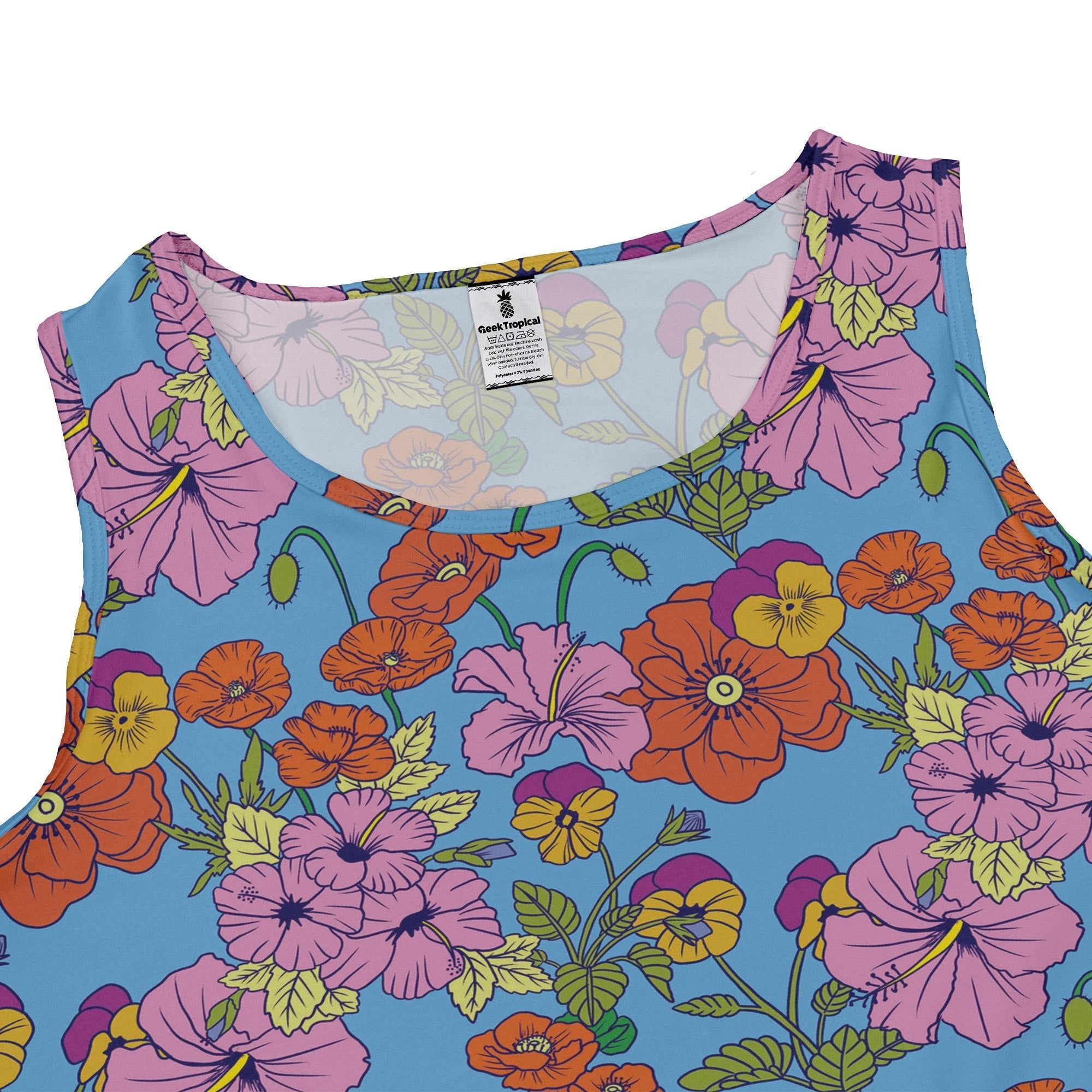 California Flowers Dress Geek Nerd botany print Design by Julie Kitzes lx - C