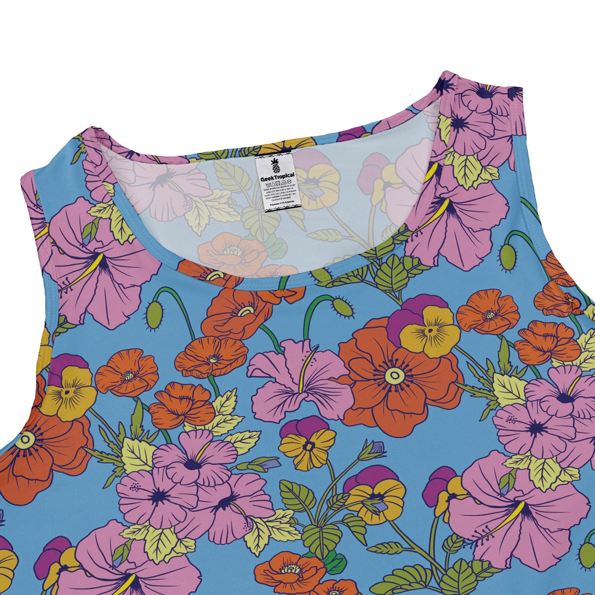 California Flowers Dress Geek Nerd botany print Design by Julie Kitzes lx - C