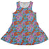 California Flowers Dress Geek Nerd botany print Design by Julie Kitzes lx - C