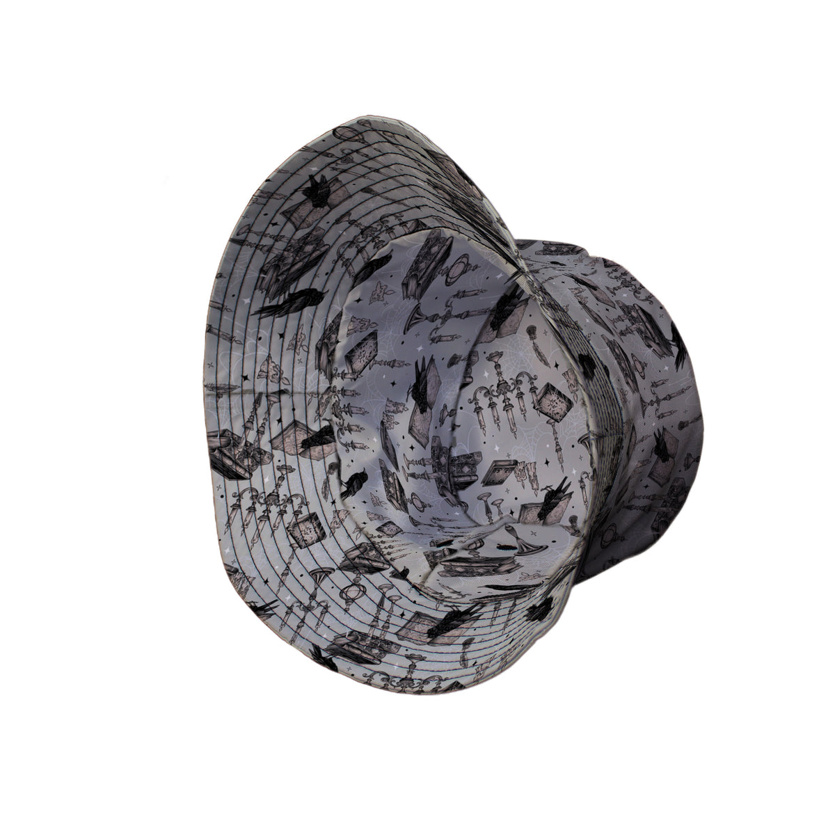 Candelabra and Crows Bucket Hat Side View