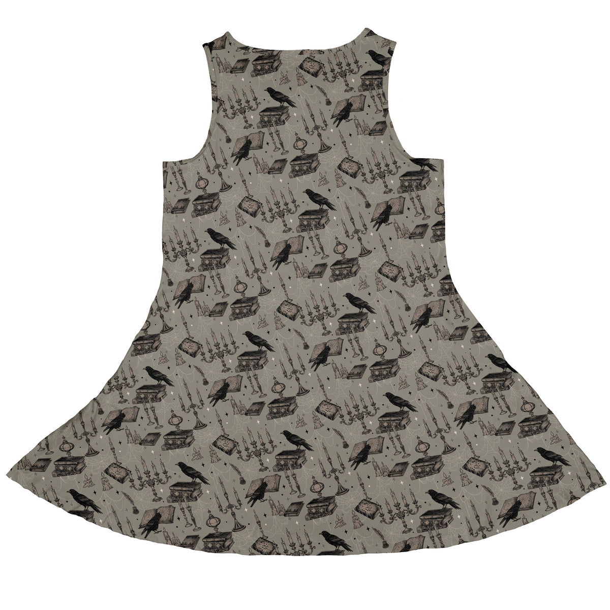 Candelabra and Crows Sleeveless Dress back
