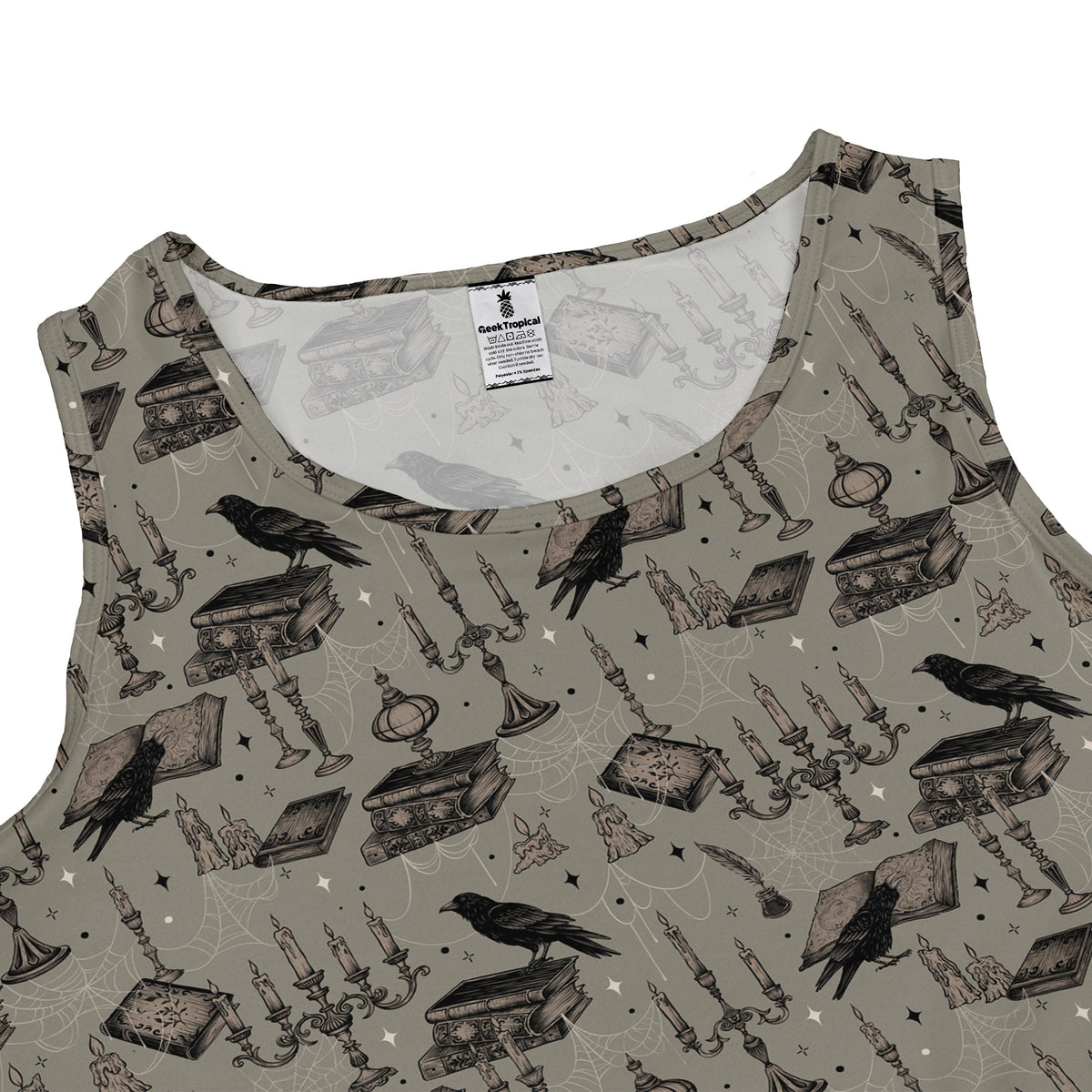 Candelabra and Crows Sleeveless Dress close front