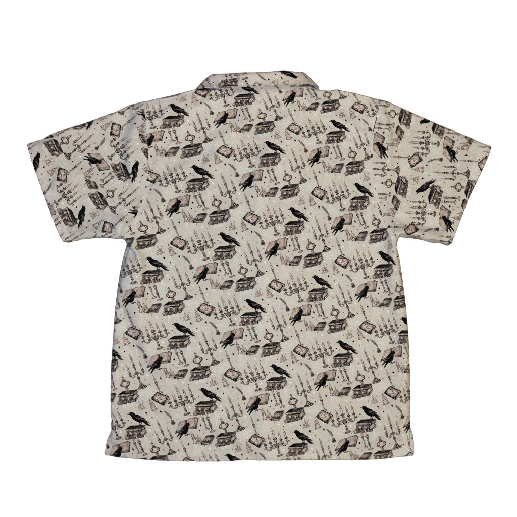 Candelabra and Crows Youth Hawaiian Shirt Back