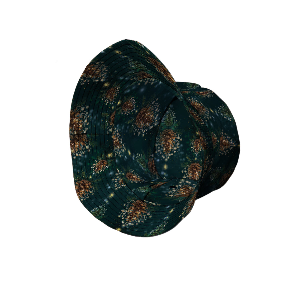 Candlelight Pine Cone Bucket Hat Side View