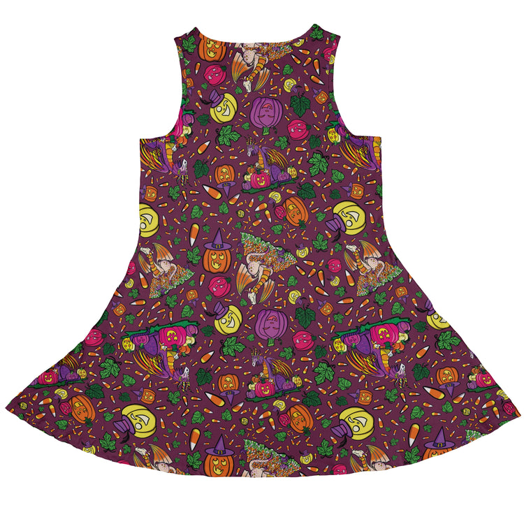 Candy Corn Dragon Sleeveless Dress
