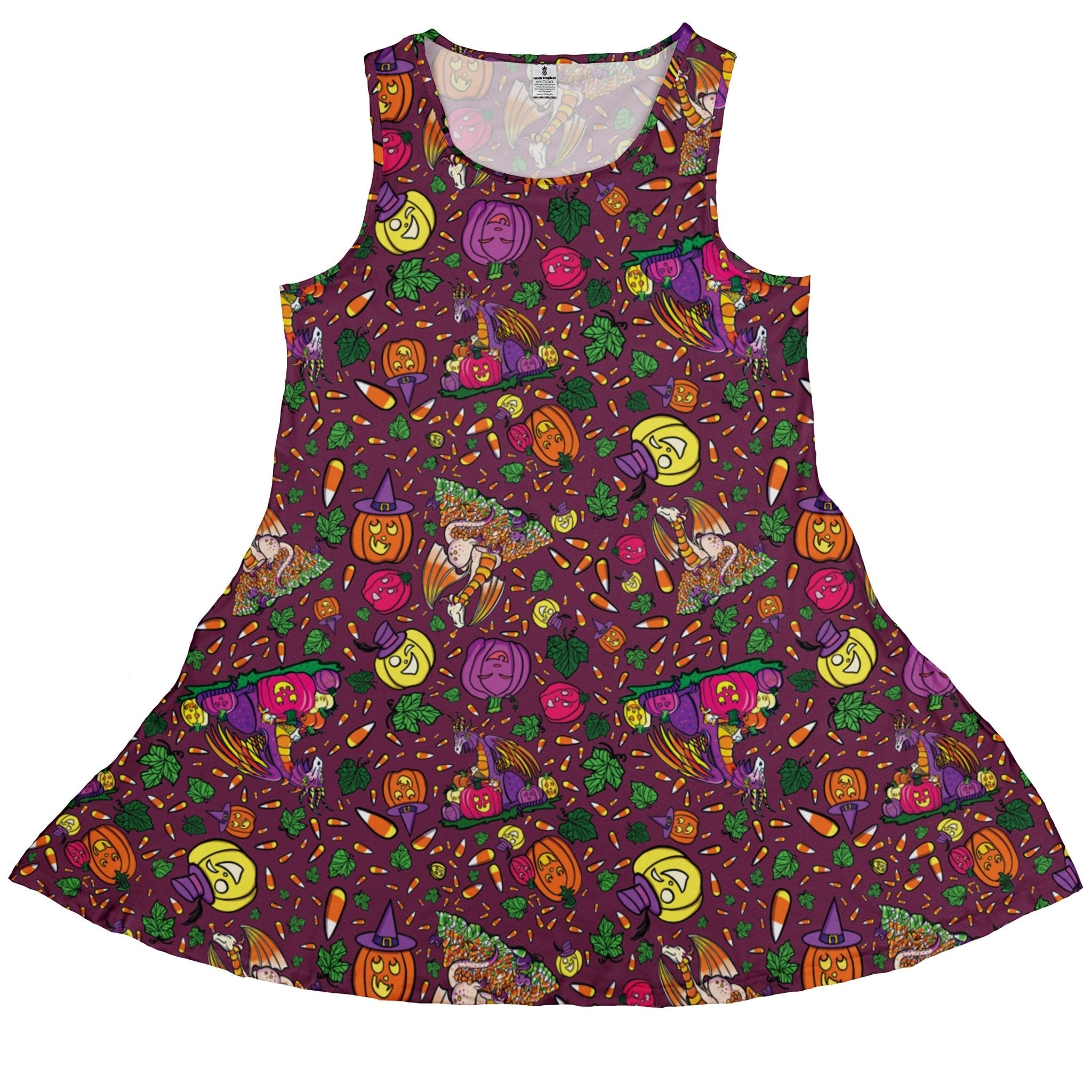 Candy Corn Dragon Dress Geek Nerd halloween lx - C q4