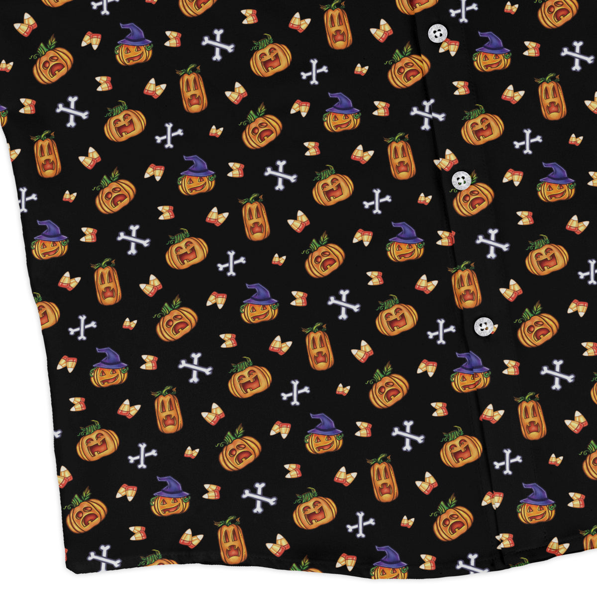 Candy Corn Pumpkins Long Sleeve Button Up Shirt Old Long Sleeve Button Up Shirt corner