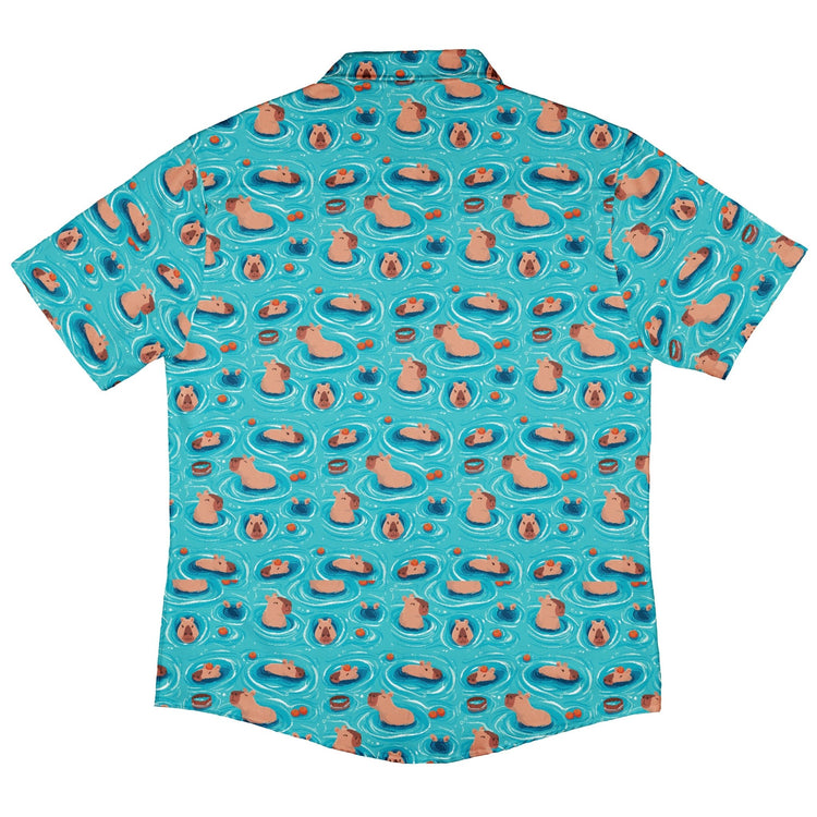 Capybara Springs Button Up Shirt Geek Nerd 0925 adult sizing All Adult Button Up Shirts