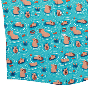 Capybara Springs Button Up Shirt Geek Nerd 0925 adult sizing All Adult Button Up Shirts