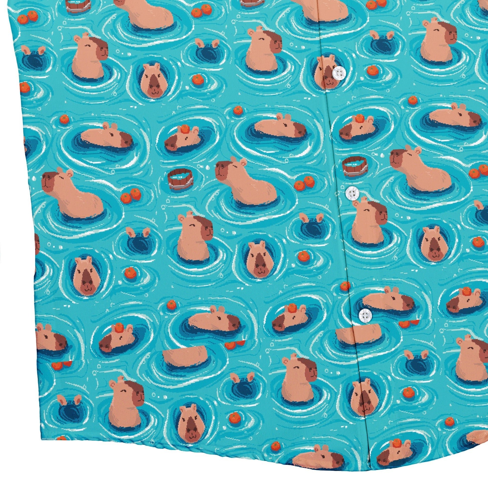 Capybara Springs Button Up Shirt Geek Nerd 0925 adult sizing All Adult Button Up Shirts