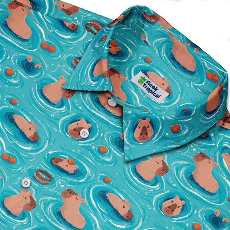 Capybara Springs Button Up Shirt Geek Nerd 0925 adult sizing All Adult Button Up Shirts