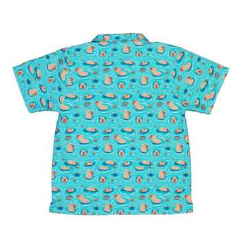 Capybara Springs Youth Hawaiian Shirt Geek Nerd 0925 Animal Patterns Botany Print