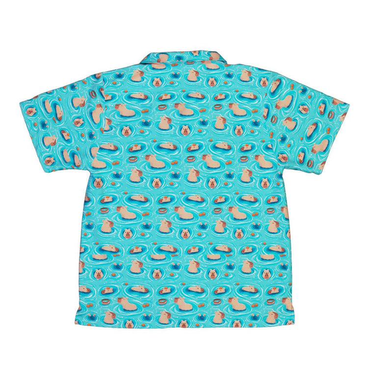 Capybara Springs Youth Hawaiian Shirt Geek Nerd 0925 Animal Patterns Botany Print